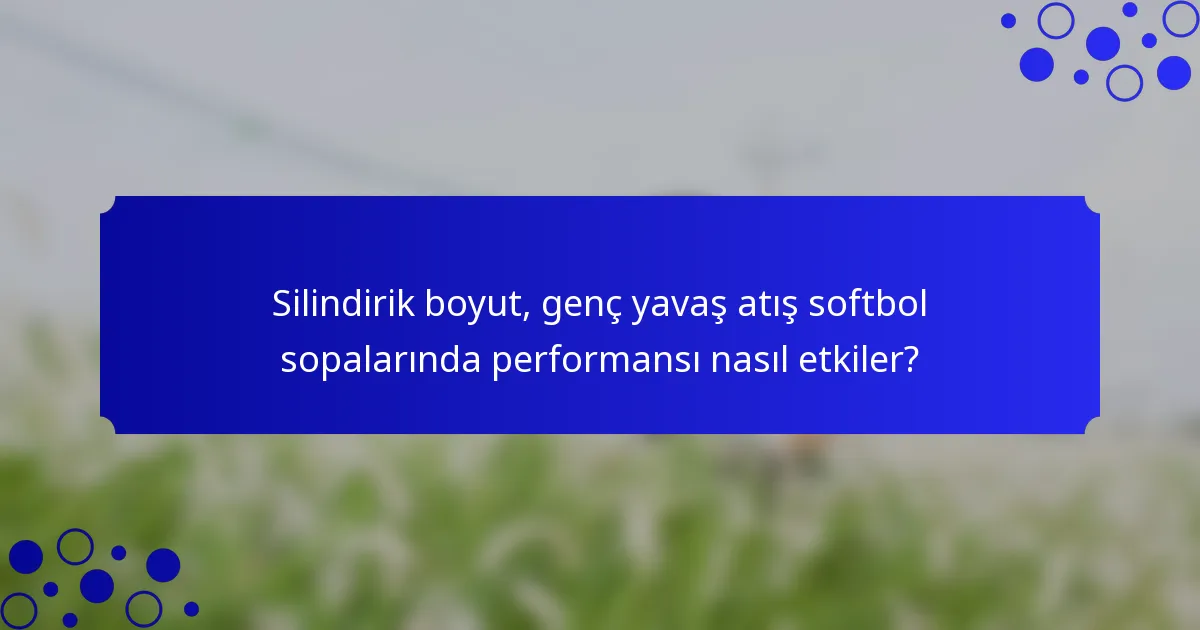 Silindirik boyut, genç yavaş atış softbol sopalarında performansı nasıl etkiler?
